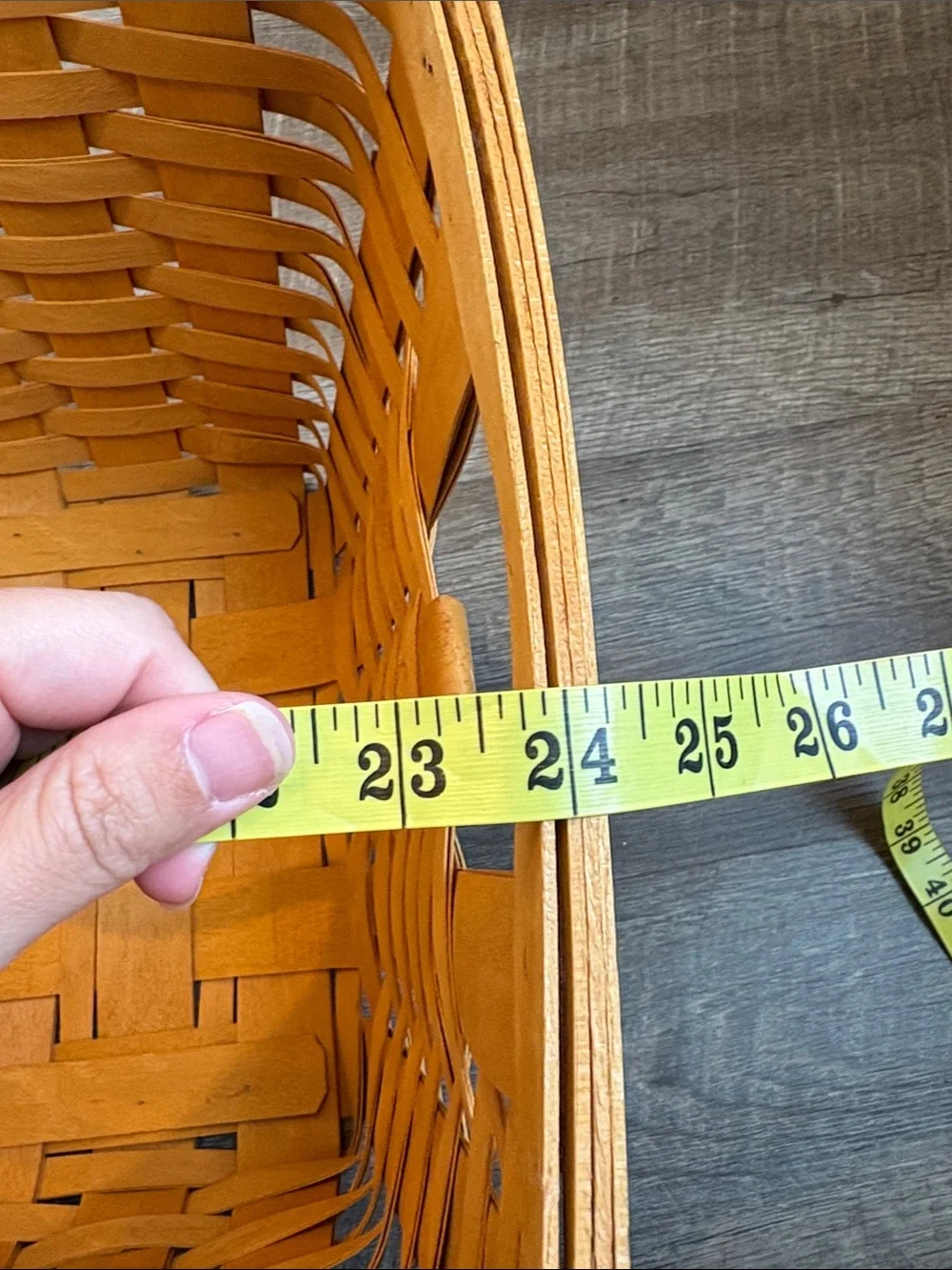 Longaberger Wash Day Extra Large Laundry Basket 1998 Storage 24x17.5”